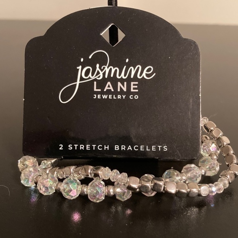 Jasmine Silver Stretch Bracelets - Picture 1 of 1